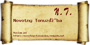 Novotny Tonuzóba névjegykártya